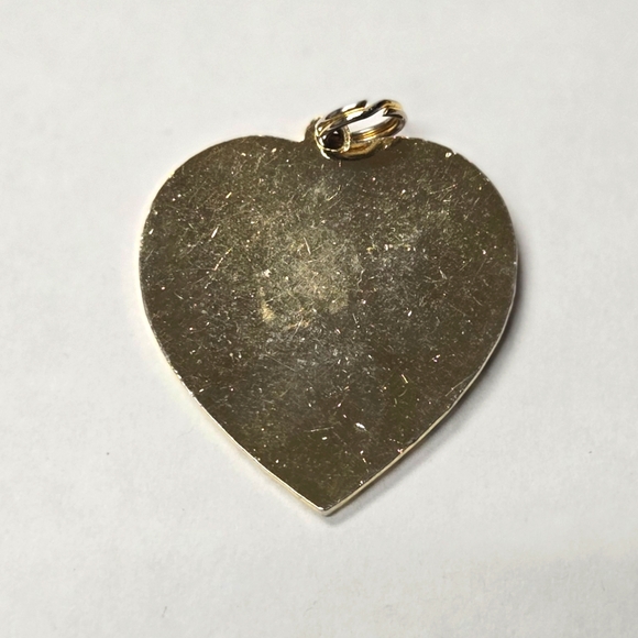 Heart-shaped gold pendant - Picture 2 of 2